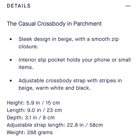 Rothy’s The Casual Crossbody Color Parchment - Picture 5 of 16